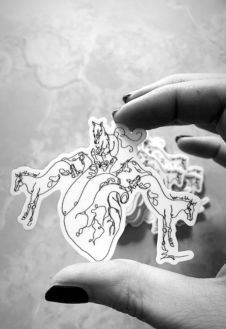Heart Horse Sticker- SOLD OUT!