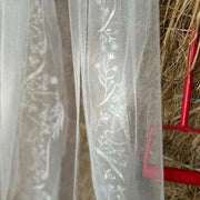 Cathedral length wedding veil with bespoke stitch appliqued embroidered horses-COMING SOON