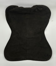 Athena saddle seat riding cover in genuine chocolate suede SAMPLE